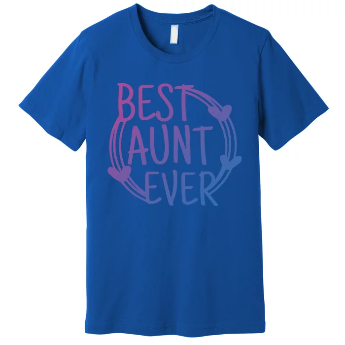 Best Aunt Ever Love Heart Gift Premium T-Shirt