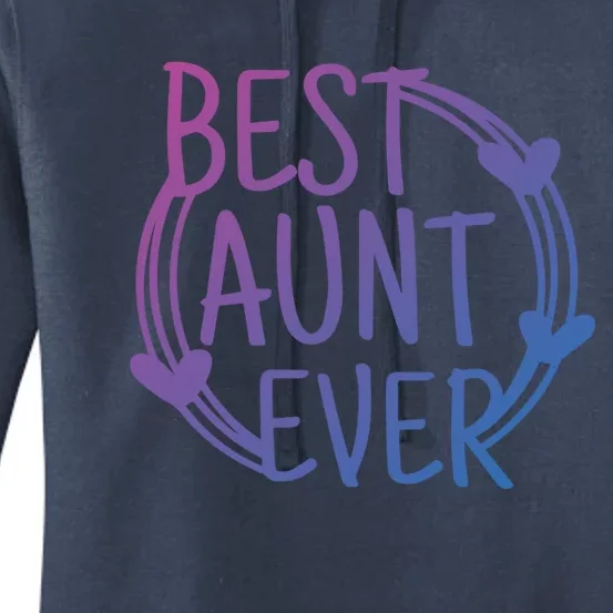 Best Aunt Ever Love Heart Gift Women's Pullover Hoodie