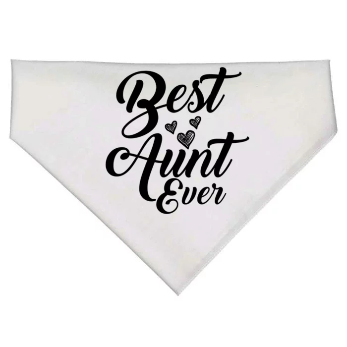 Best Aunt Ever New Auntie Funny Gift Best Great Blessed Auntie Cool Gift USA-Made Doggie Bandana