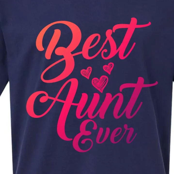 Best Aunt Ever New Auntie Funny Gift Best Great Blessed Auntie Meaningful Gift Sueded Cloud Jersey T-Shirt