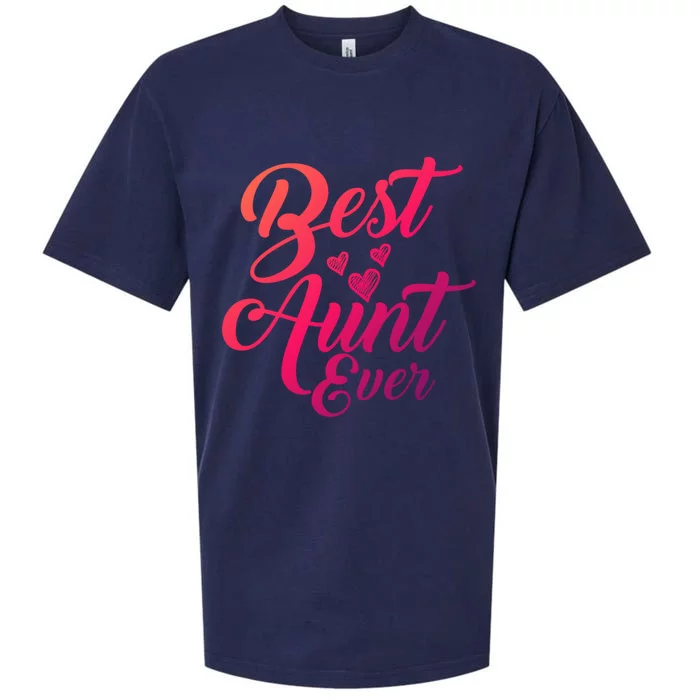 Best Aunt Ever New Auntie Funny Gift Best Great Blessed Auntie Meaningful Gift Sueded Cloud Jersey T-Shirt