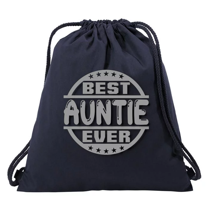 Best Auntie Ever Design Gift Drawstring Bag