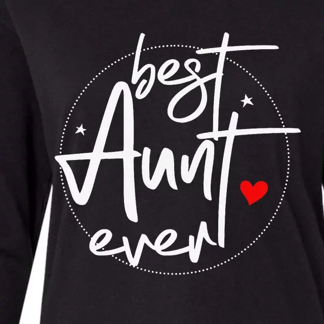 Best Aunt Ever Cool Aunt Womens Cotton Relaxed Long Sleeve T-Shirt