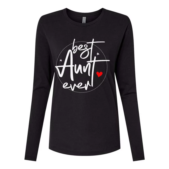 Best Aunt Ever Cool Aunt Womens Cotton Relaxed Long Sleeve T-Shirt