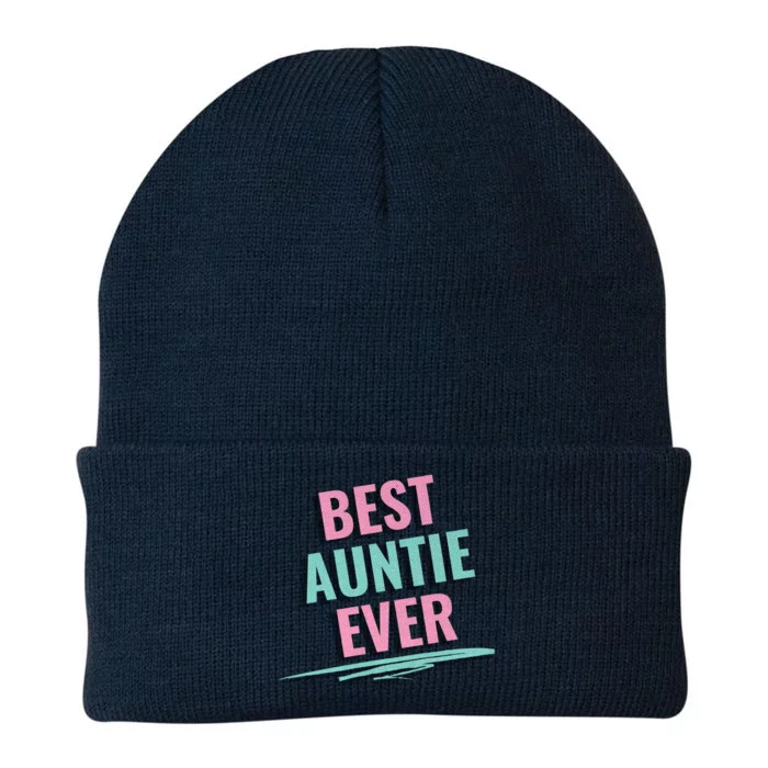 Best Auntie Ever 80S Pop Vintage Retro Gift Knit Cap Winter Beanie