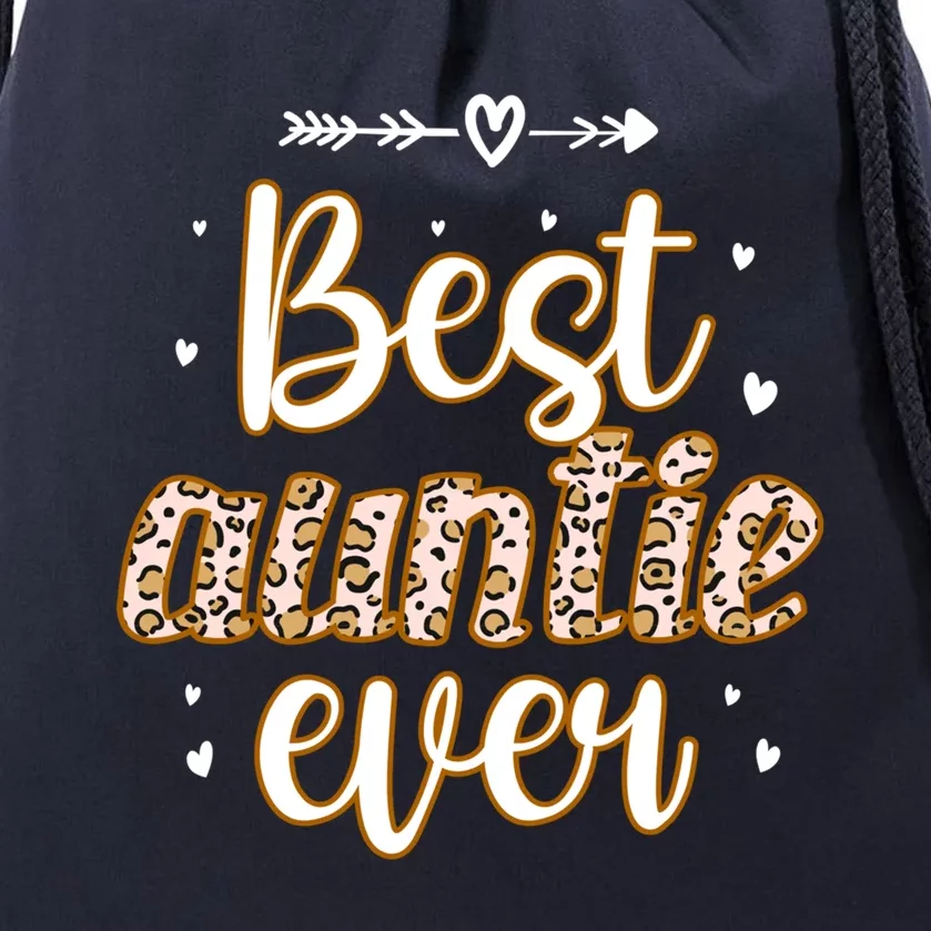 Best Auntie Ever Grandmother Appreciation Mothers Day Party Cute Gift Drawstring Bag