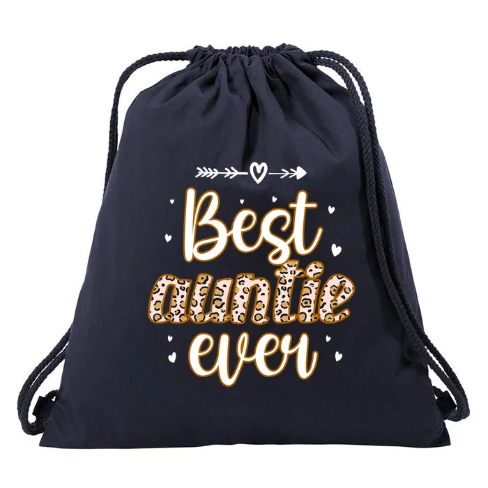 Best Auntie Ever Grandmother Appreciation Mothers Day Party Cute Gift Drawstring Bag