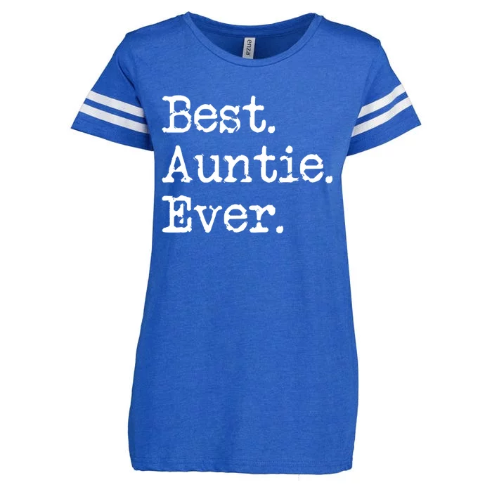 Best Auntie Ever Aunt Gift From Niece Nephew Gift Enza Ladies Jersey Football T-Shirt