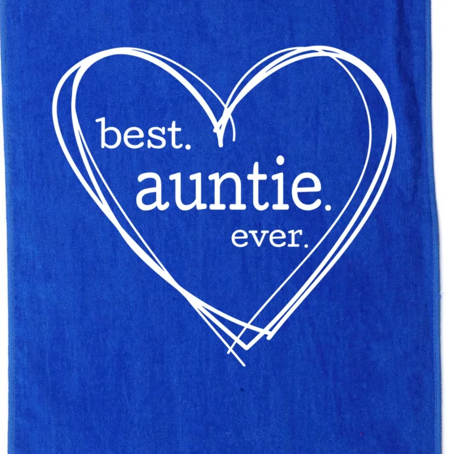 Best Auntie Ever Cool Gift Mothers Day White Heart Platinum Collection Golf Towel