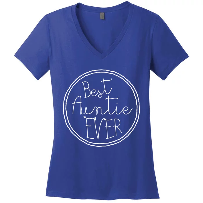 Best Auntie Ever Aunt Gift Women's V-Neck T-Shirt