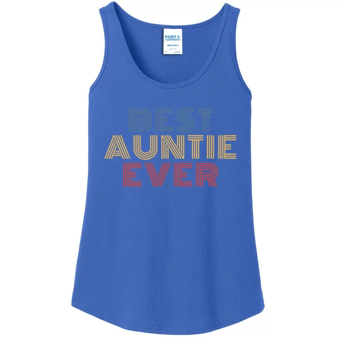 Best Auntie Ever Retro 70s Vintage Gift Ladies Essential Tank