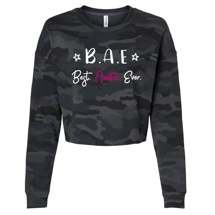 Best Auntie Ever Meaningful Gift Cropped Pullover Crew