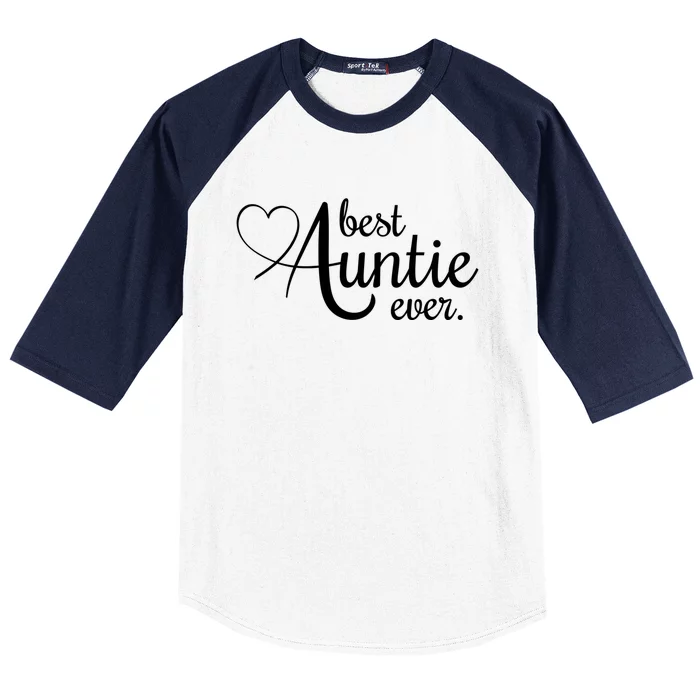 Best Auntie Ever Gift Baseball Sleeve Shirt