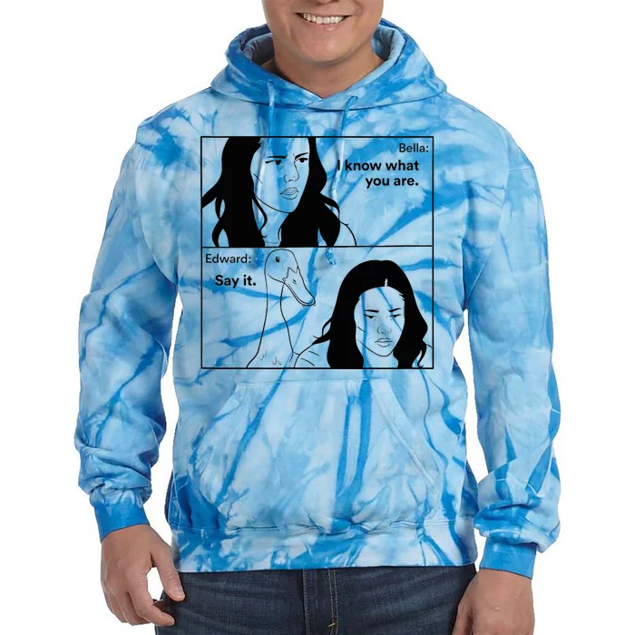 Bella And Edward The Vampire Duck Novelty Design Tie Dye Hoodie