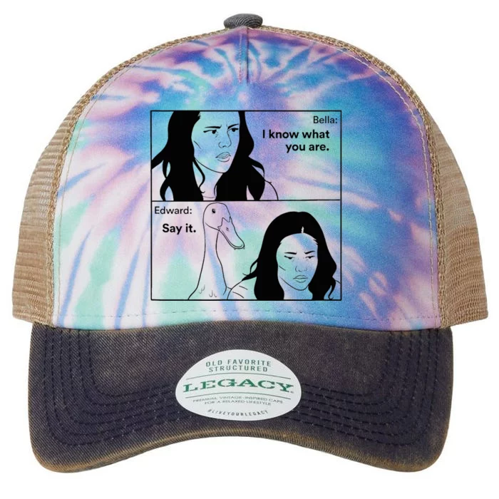 Bella And Edward The Vampire Duck Novelty Design Legacy Tie Dye Trucker Hat