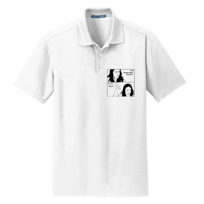 Bella And Edward The Vampire Duck Novelty Design Dry Zone Grid Performance Polo