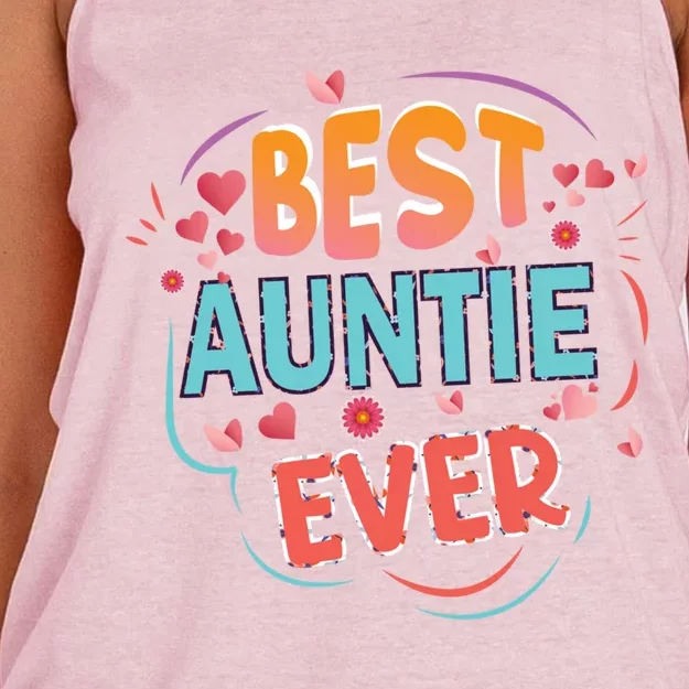 Best Auntie Ever Grandma Mothers Day Christmas Auntie Funny Gift Women's Knotted Racerback Tank