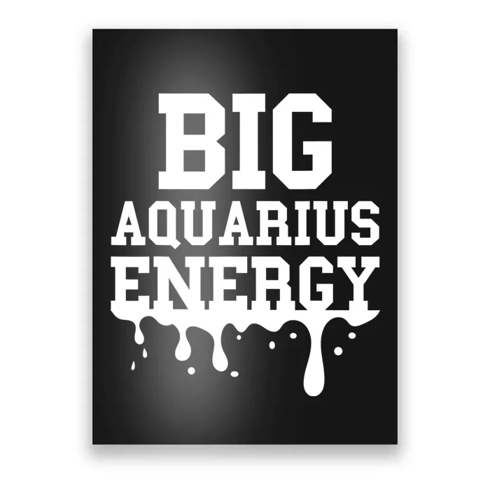 Big Aquarius Energy Women Zodiac Sign Drip Birthday Poster