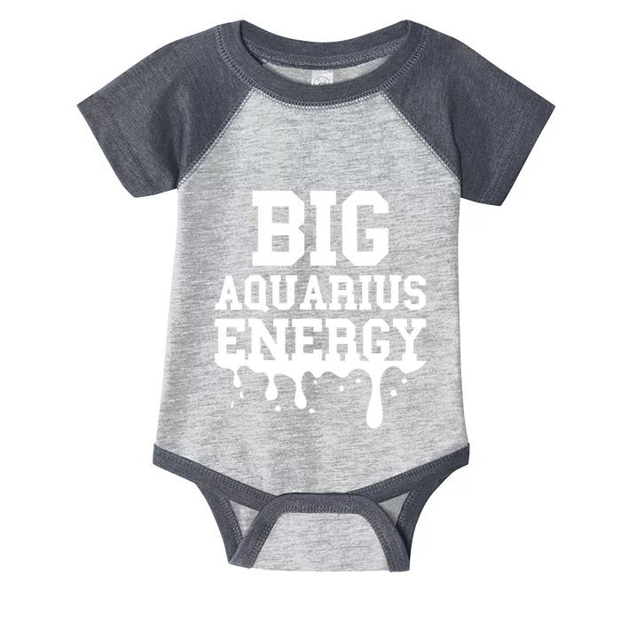 Big Aquarius Energy Women Zodiac Sign Drip Birthday Infant Baby Jersey Bodysuit