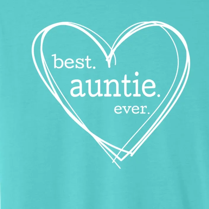 Best Auntie Ever Gift Mothers Day White Heart ChromaSoft Performance T-Shirt