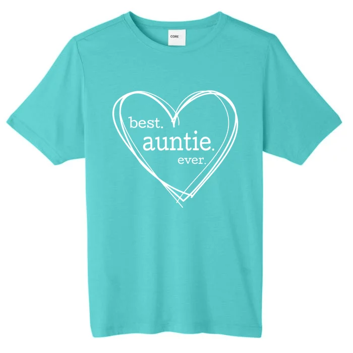 Best Auntie Ever Gift Mothers Day White Heart ChromaSoft Performance T-Shirt