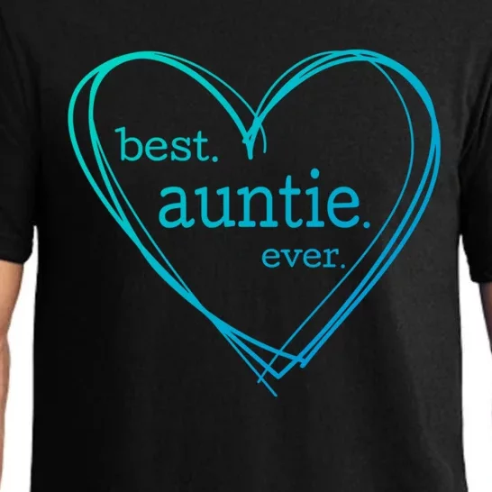 Best Auntie Ever Gift Mothers Day White Heart Pajama Set