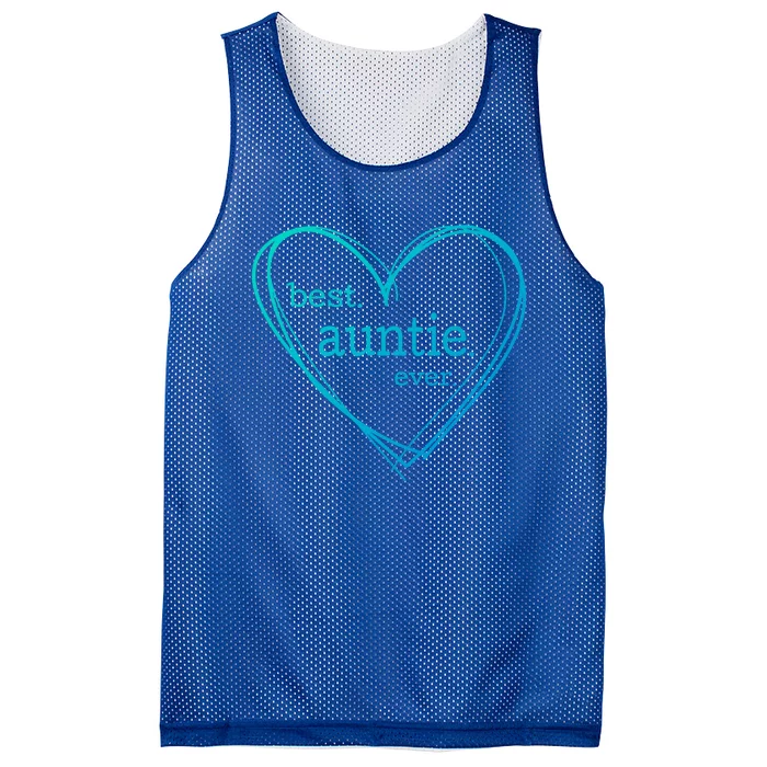 Best Auntie Ever Gift Mothers Day White Heart Mesh Reversible Basketball Jersey Tank