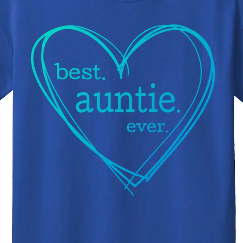 Best Auntie Ever Gift Mothers Day White Heart Kids T-Shirt