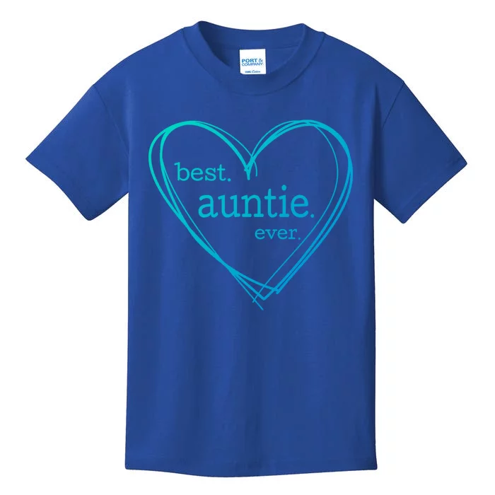 Best Auntie Ever Gift Mothers Day White Heart Kids T-Shirt