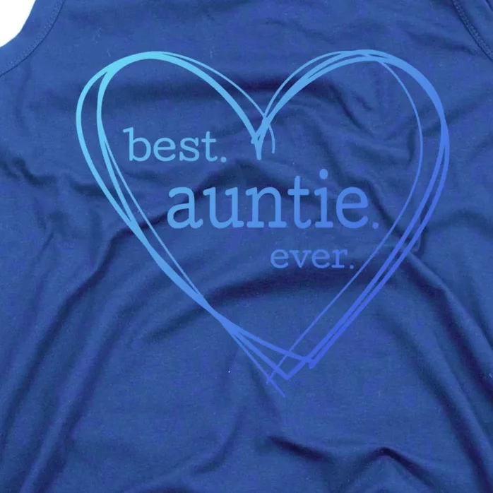 Best Auntie Ever Gift Mothers Day White Heart Tank Top