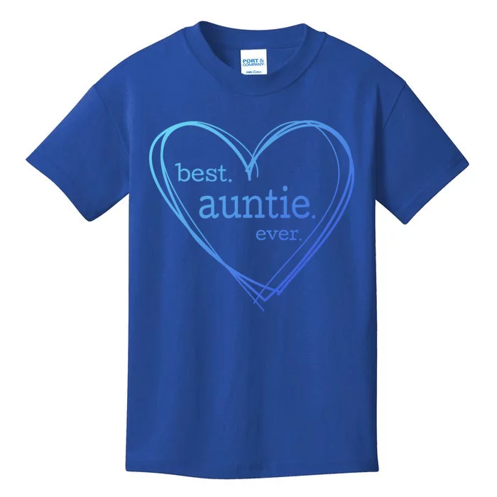 Best Auntie Ever Gift Mothers Day White Heart Kids T-Shirt