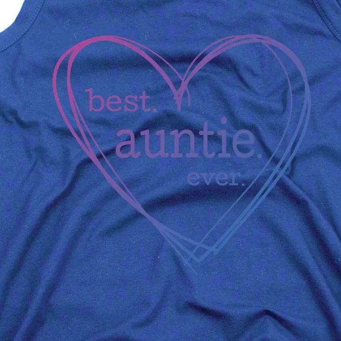 Best Auntie Ever Gift Mothers Day White Heart Tank Top