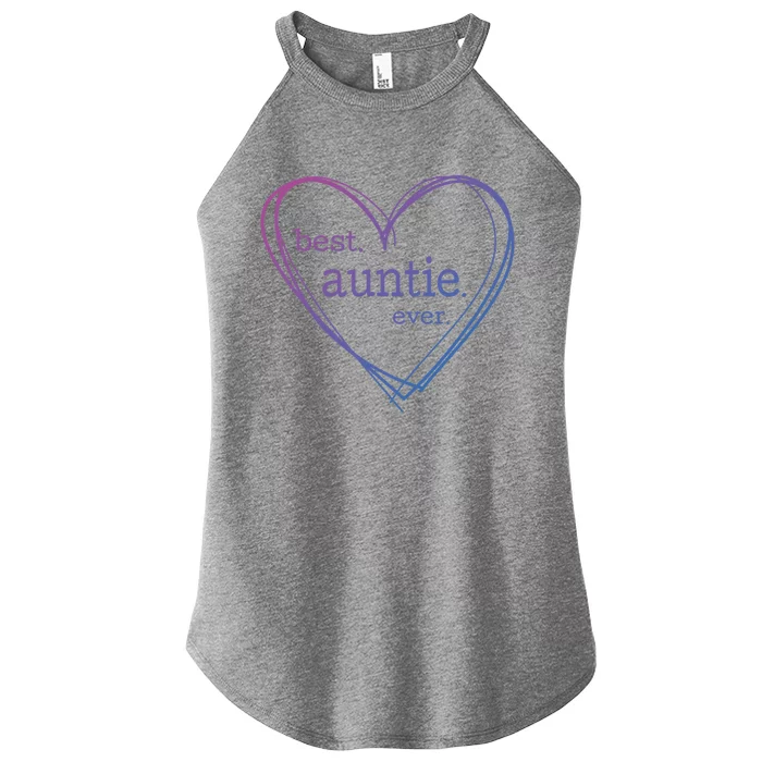 Best Auntie Ever Gift Mothers Day White Heart Women’s Perfect Tri Rocker Tank