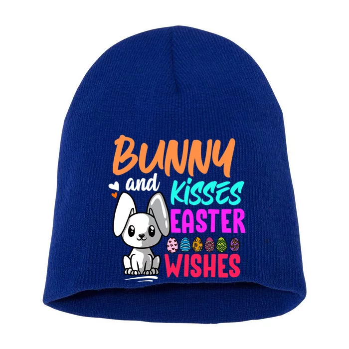 Bunny And Easter Wishes Easter Bunny Lover Gift Short Acrylic Beanie