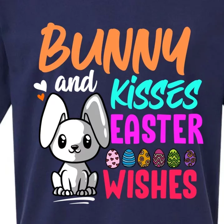 Bunny And Easter Wishes Easter Bunny Lover Gift Sueded Cloud Jersey T-Shirt