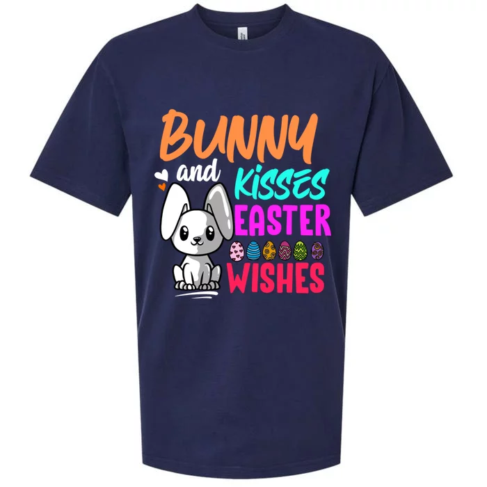 Bunny And Easter Wishes Easter Bunny Lover Gift Sueded Cloud Jersey T-Shirt