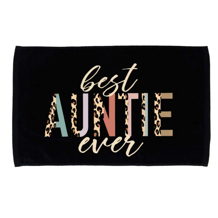 Best Auntie Ever Gifts Aunt Leopard Print Mothers Day Microfiber Hand Towel