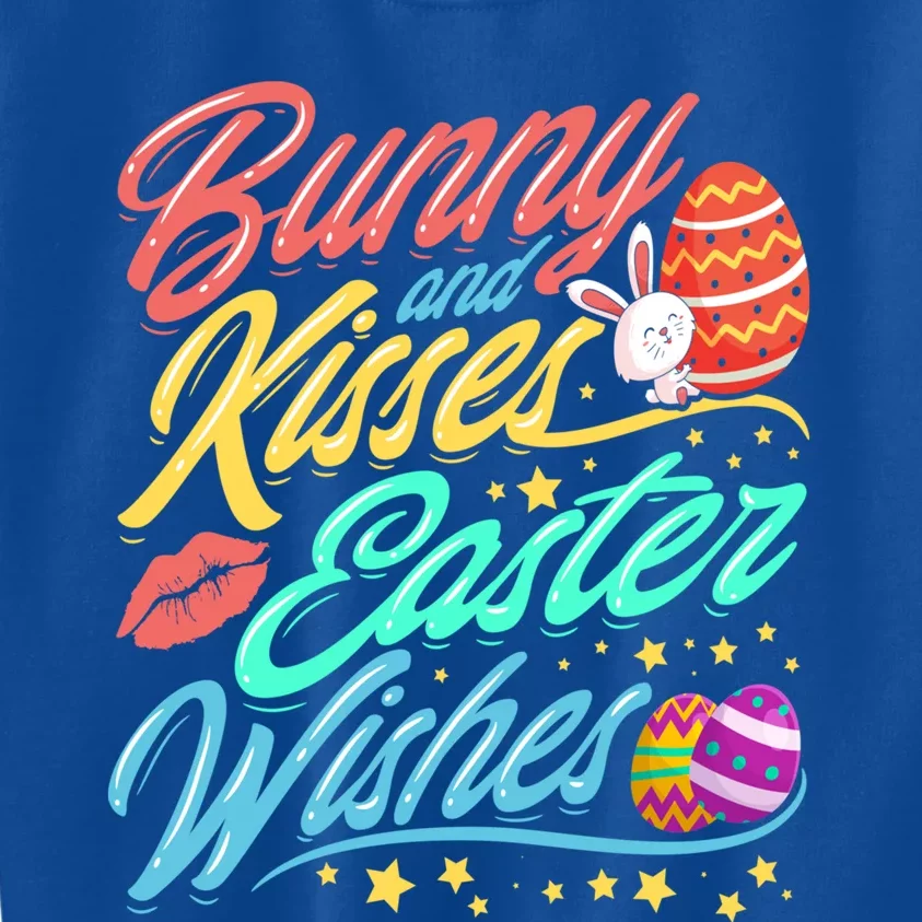 Bunny And Easter Wishes Easter Egg Gift Gift Kids Sweatshirt