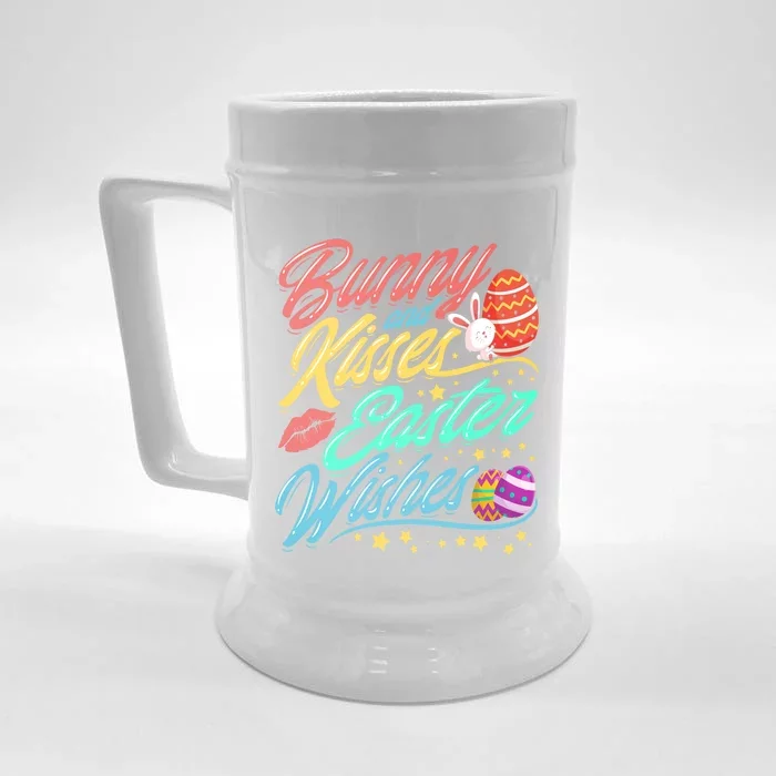 Bunny And Easter Wishes Easter Egg Gift Gift Front & Back Beer Stein