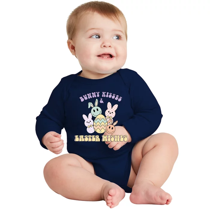 Bunny And Easter Wishes Happy Easter Rabbit Costume Cool Gift Baby Long Sleeve Bodysuit