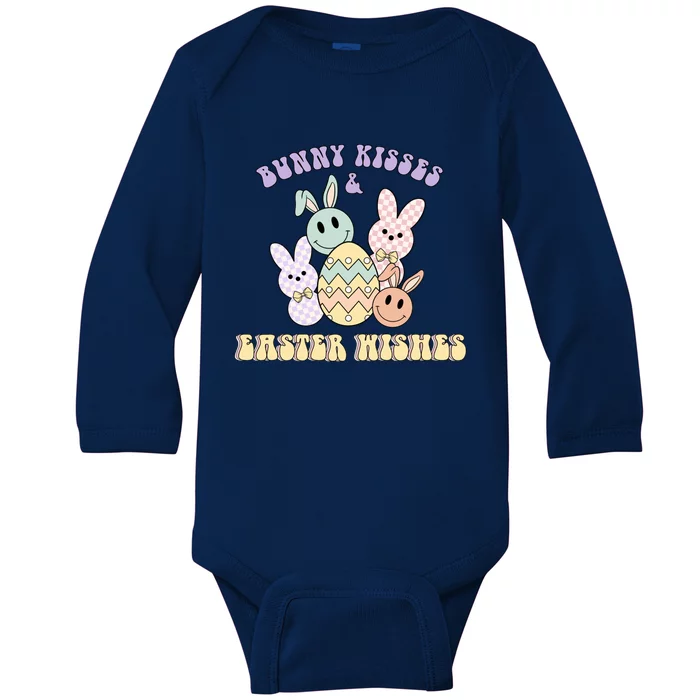 Bunny And Easter Wishes Happy Easter Rabbit Costume Cool Gift Baby Long Sleeve Bodysuit