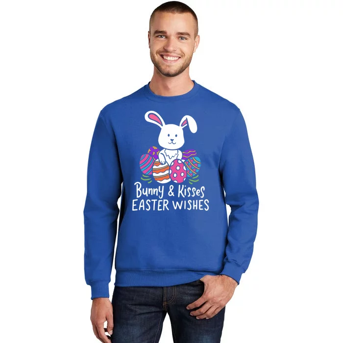 Bunny And Easter Wishes Happy Easter Rabbit Costume Funny Gift Tall Sweatshirt