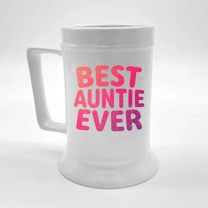 Best Auntie Ever Gift Funny Mothers Day Gift Christmas Cool Gift Front & Back Beer Stein