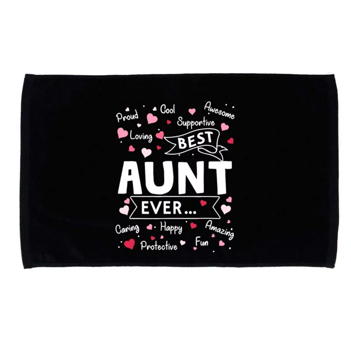 Best Aunt Ever Funny First Time Aunt Mothers Day Microfiber Hand Towel