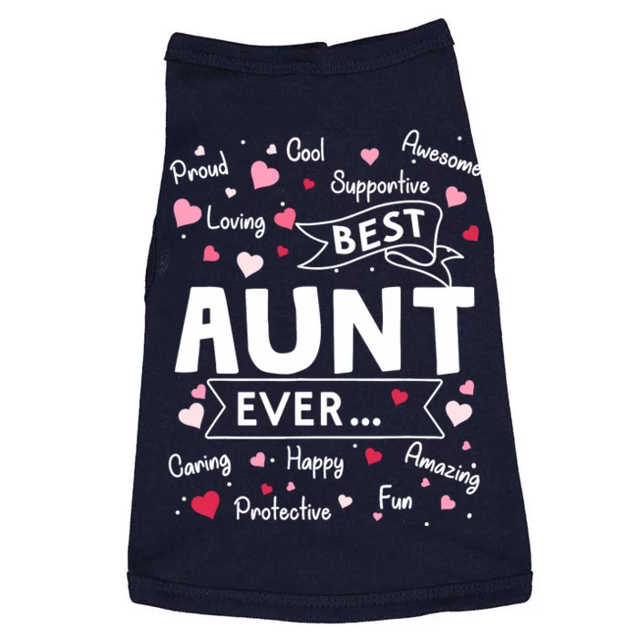 Best Aunt Ever Funny First Time Aunt Mothers Day Doggie Tank