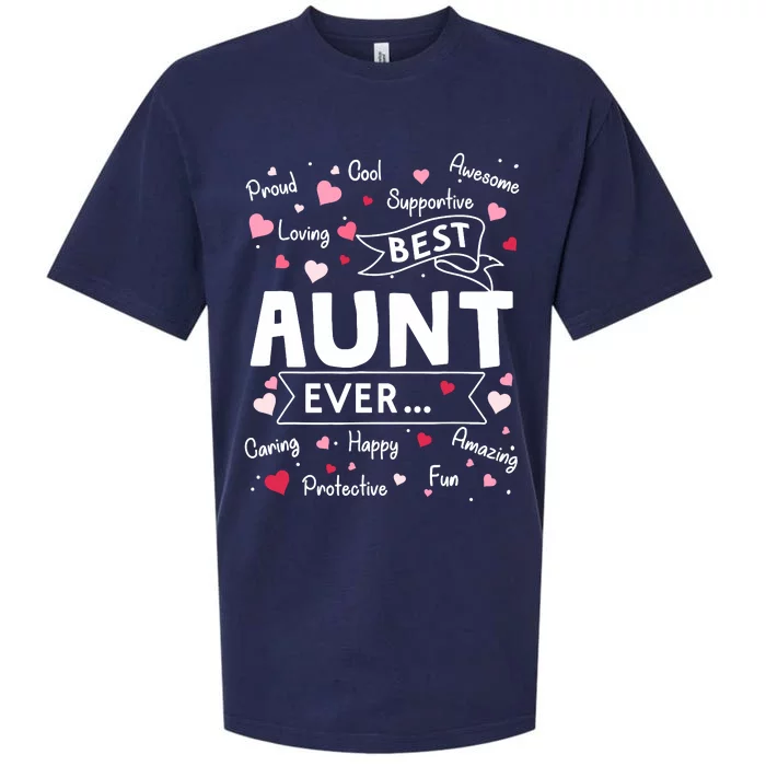 Best Aunt Ever Funny First Time Aunt Mothers Day Sueded Cloud Jersey T-Shirt