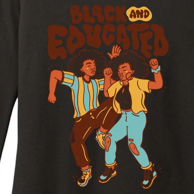 Black And Educated Retro Black History Womens CVC Long Sleeve Shirt