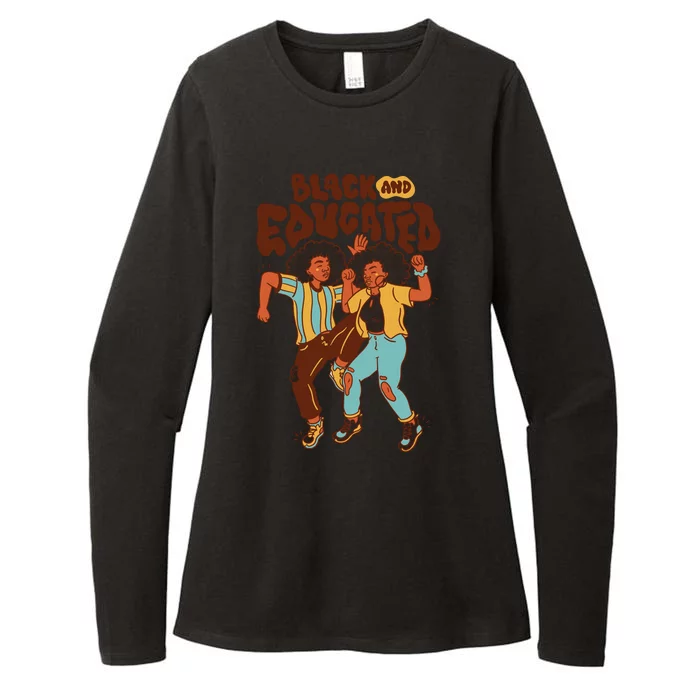 Black And Educated Retro Black History Womens CVC Long Sleeve Shirt