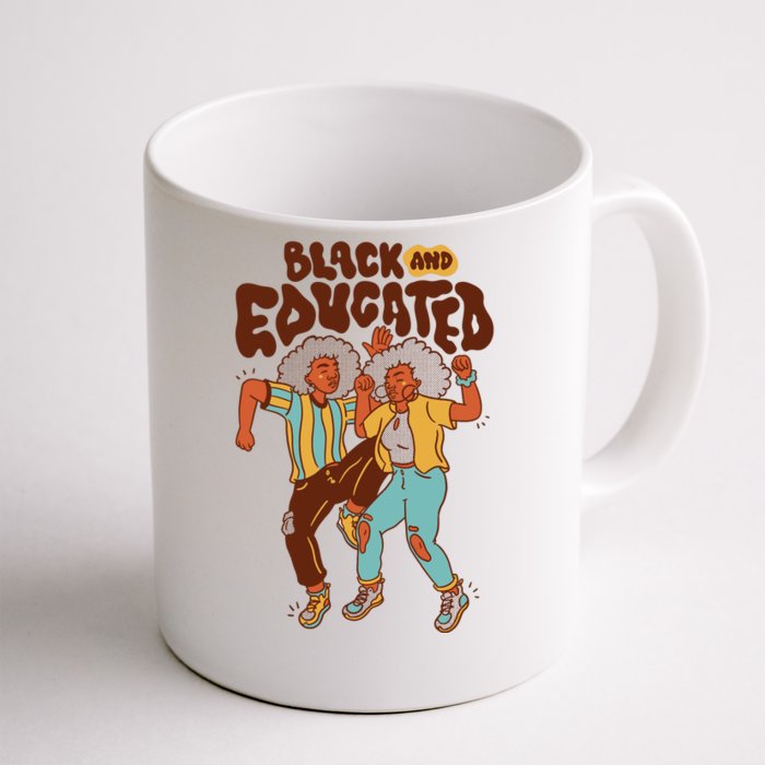 Black And Educated Retro Black History Front & Back Coffee Mug