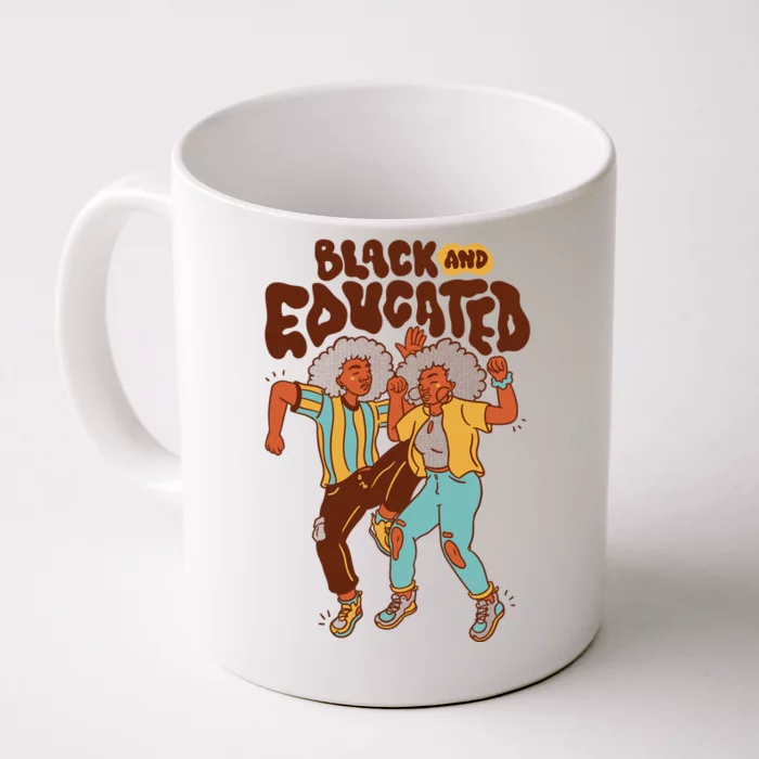 Black And Educated Retro Black History Front & Back Coffee Mug